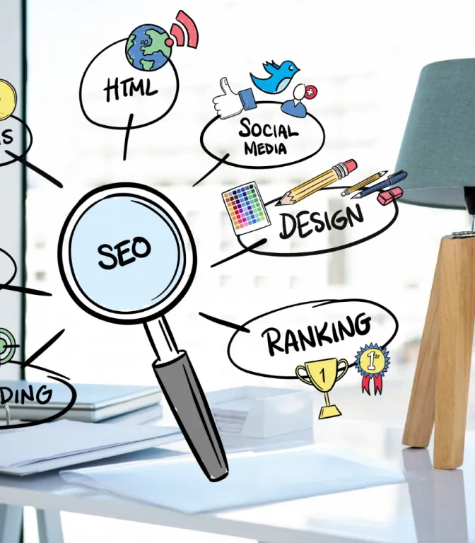 Team discussing website planning